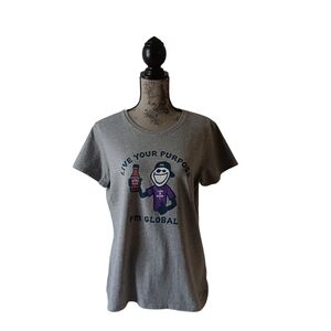 Life Is Good Gray Short Sleeve Tee